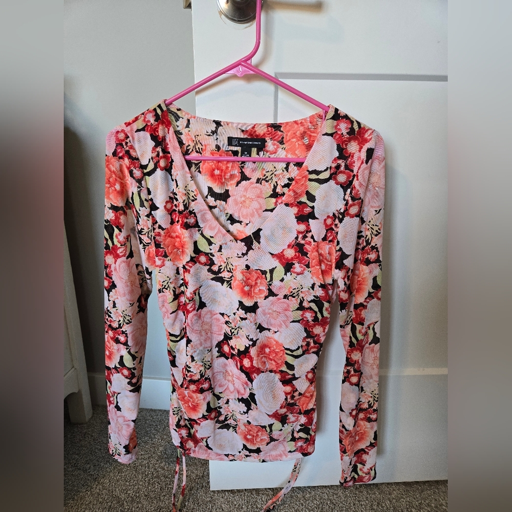 New without tags, Inc floral sheer blouse